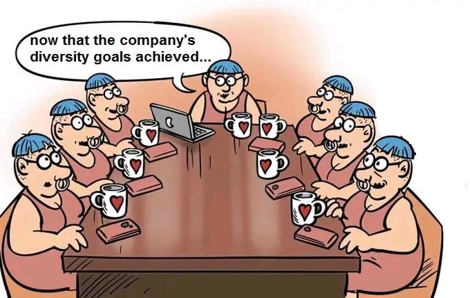now that the company's diversity goals achieved...