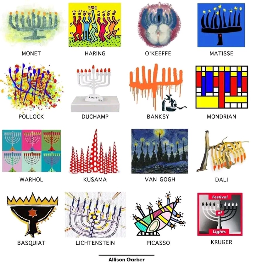 MONET POLLOCK WARHOL BASQUIAT 8808 HARING O'KEEFFE DUCHAMP BANKSY KUSAMA VAN GOGH LICHTENSTEIN PICASSO Allison Garber MATISSE MONDRIAN DALI Festival Lights KRUGER